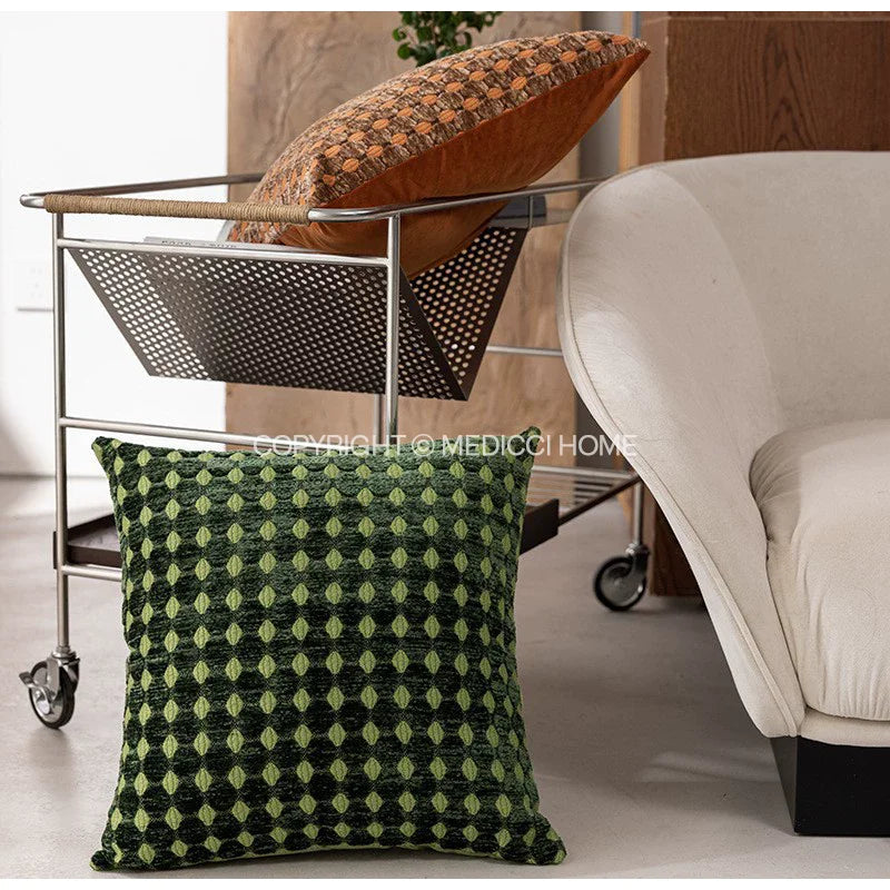 Mid Century Luxe Green Velvet Cushion Cover