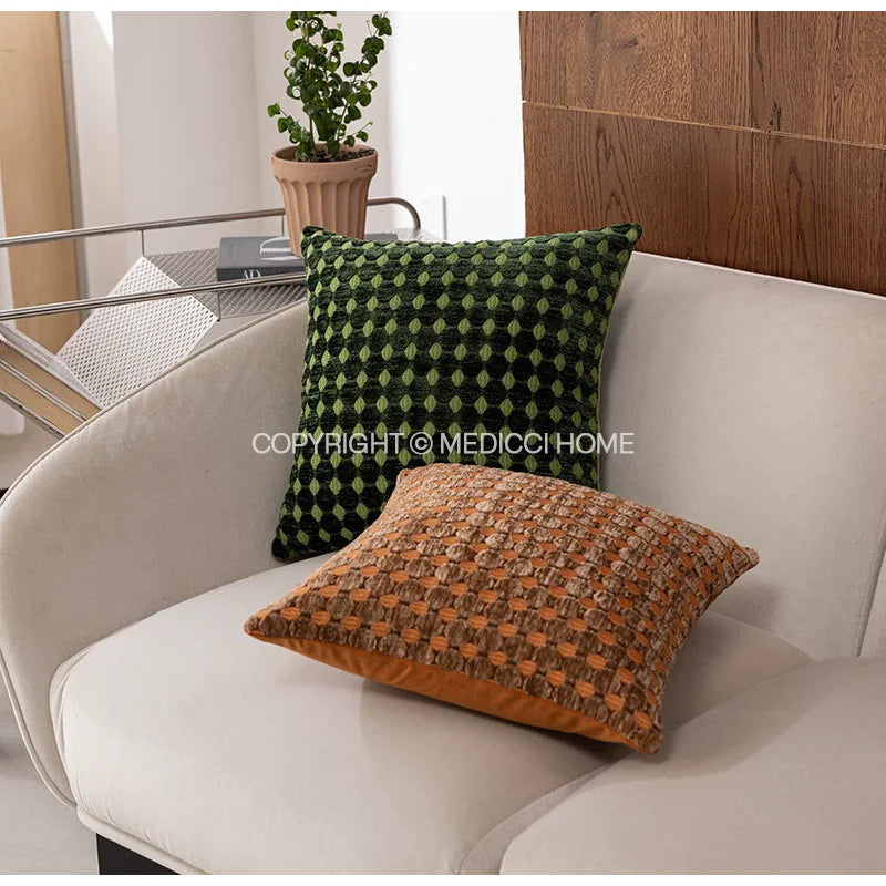 Mid Century Luxe Green Velvet Cushion Cover