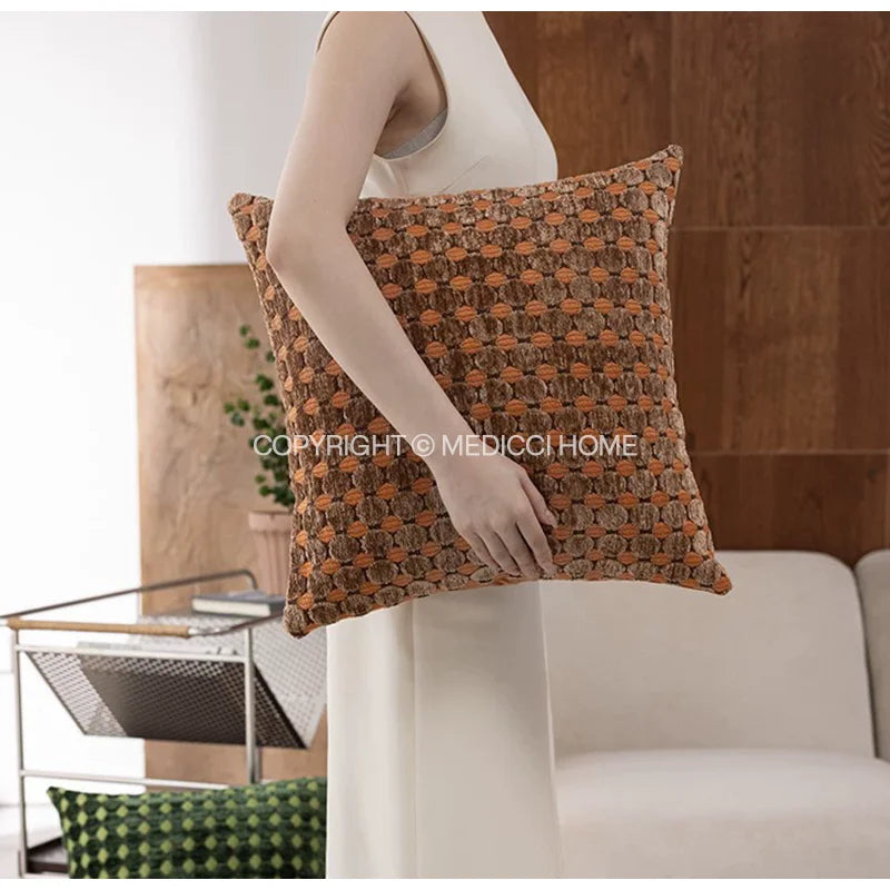 Mid Century Luxe Green Velvet Cushion Cover