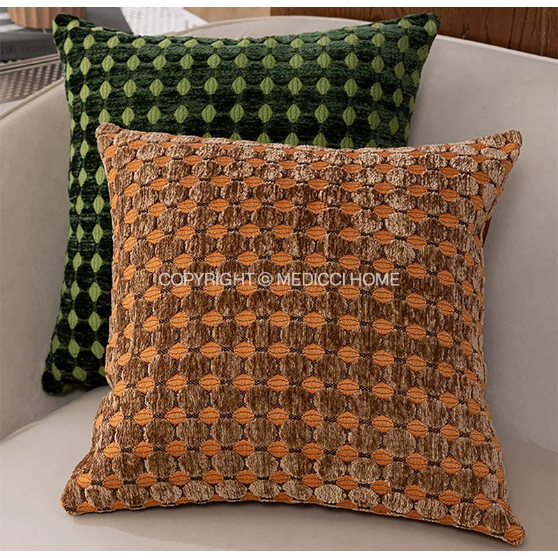 Mid Century Luxe Green Velvet Cushion Cover