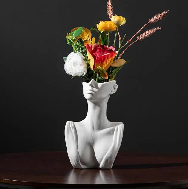 Femme Ceramic Face Vase