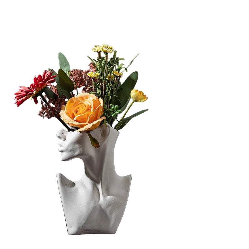 Femme Ceramic Face Vase