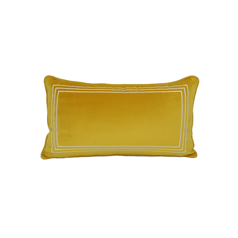 Jewell Orange Velvet Cushion