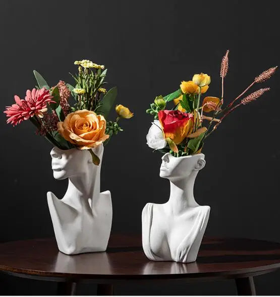 Femme Ceramic Face Vase