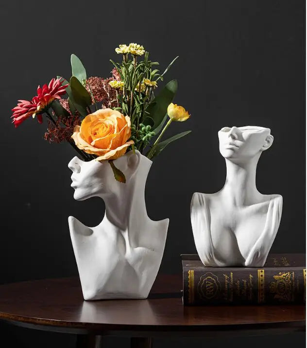 Femme Ceramic Face Vase