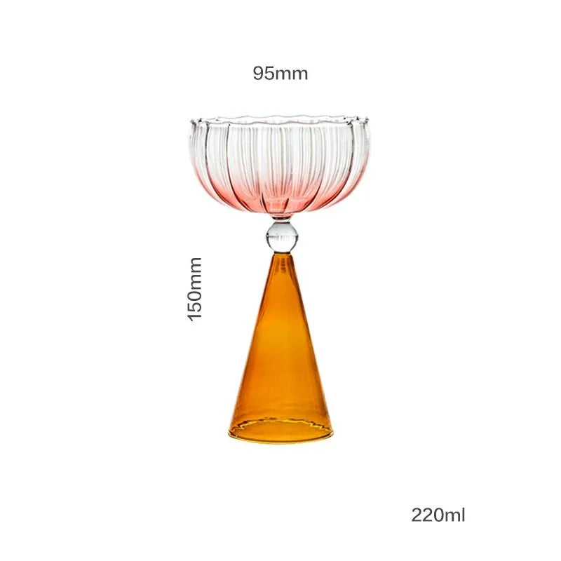 Retro two-tone Cocktail Glass