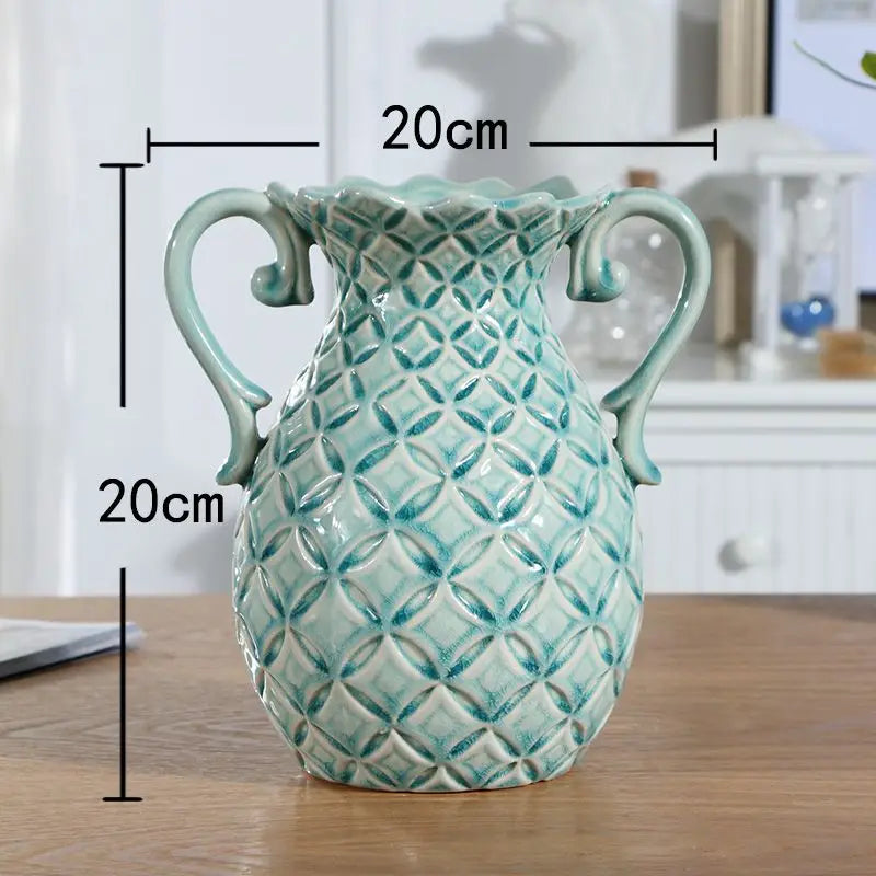 Vintage style Blue Ceramic Jug