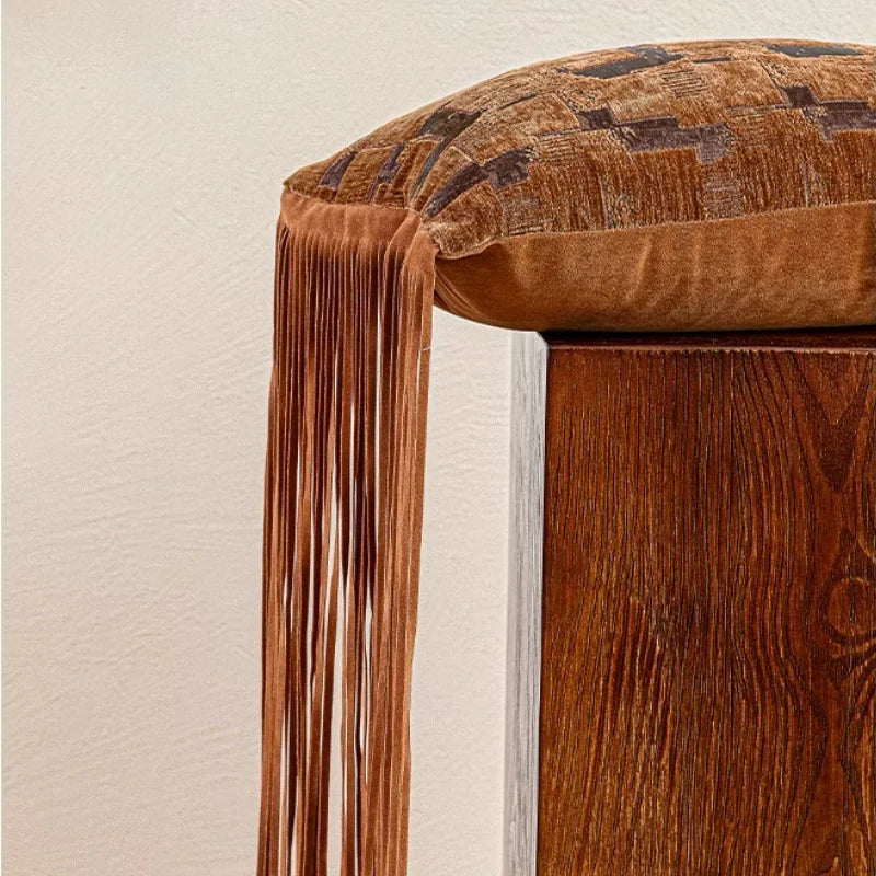 Velvet Purple Square Detail Cushion Cover