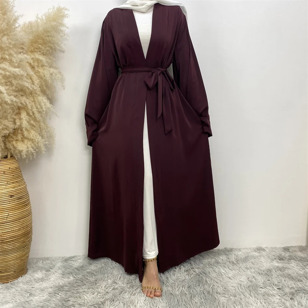 Muslim women hot sell Dubai Abaya Long headscarf dress with belt Islamic dress Abaya women's Abaya African dress