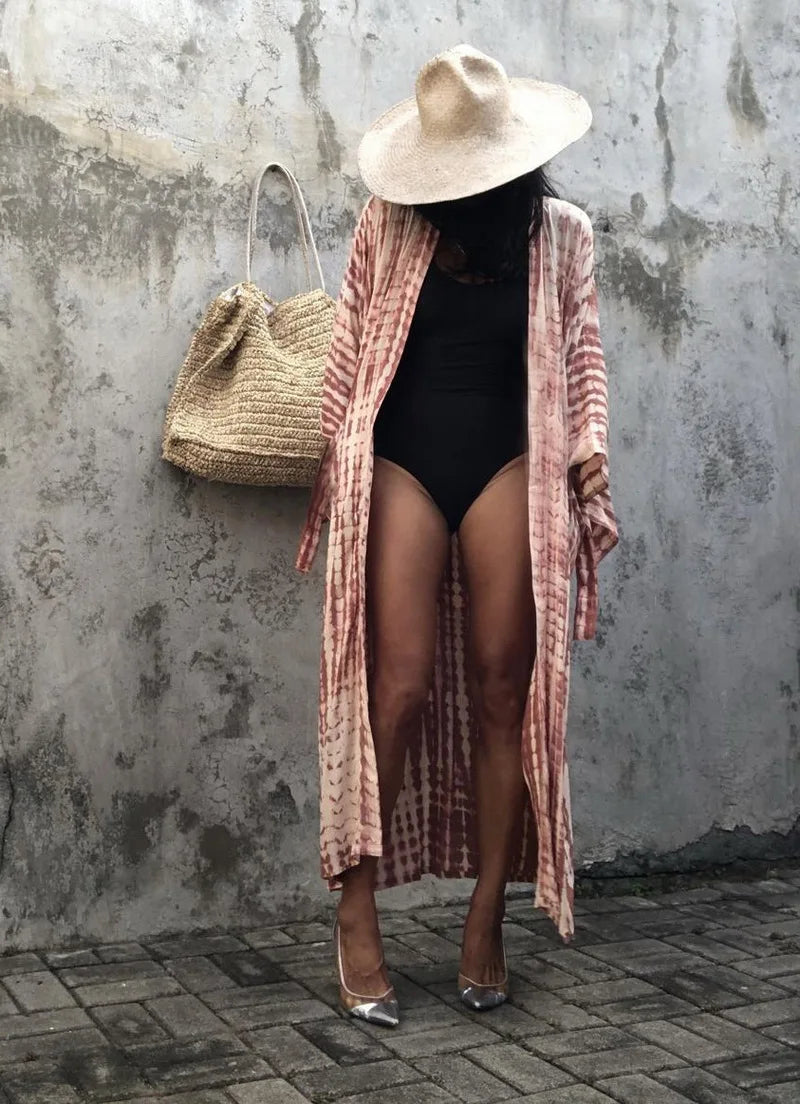 Para Praia 14 Colors Kimonos Bikini Cover Ups Beachwear Beach Robe Femme Long Dress Sarong Women Loose Cardigan Swimsuit Covers