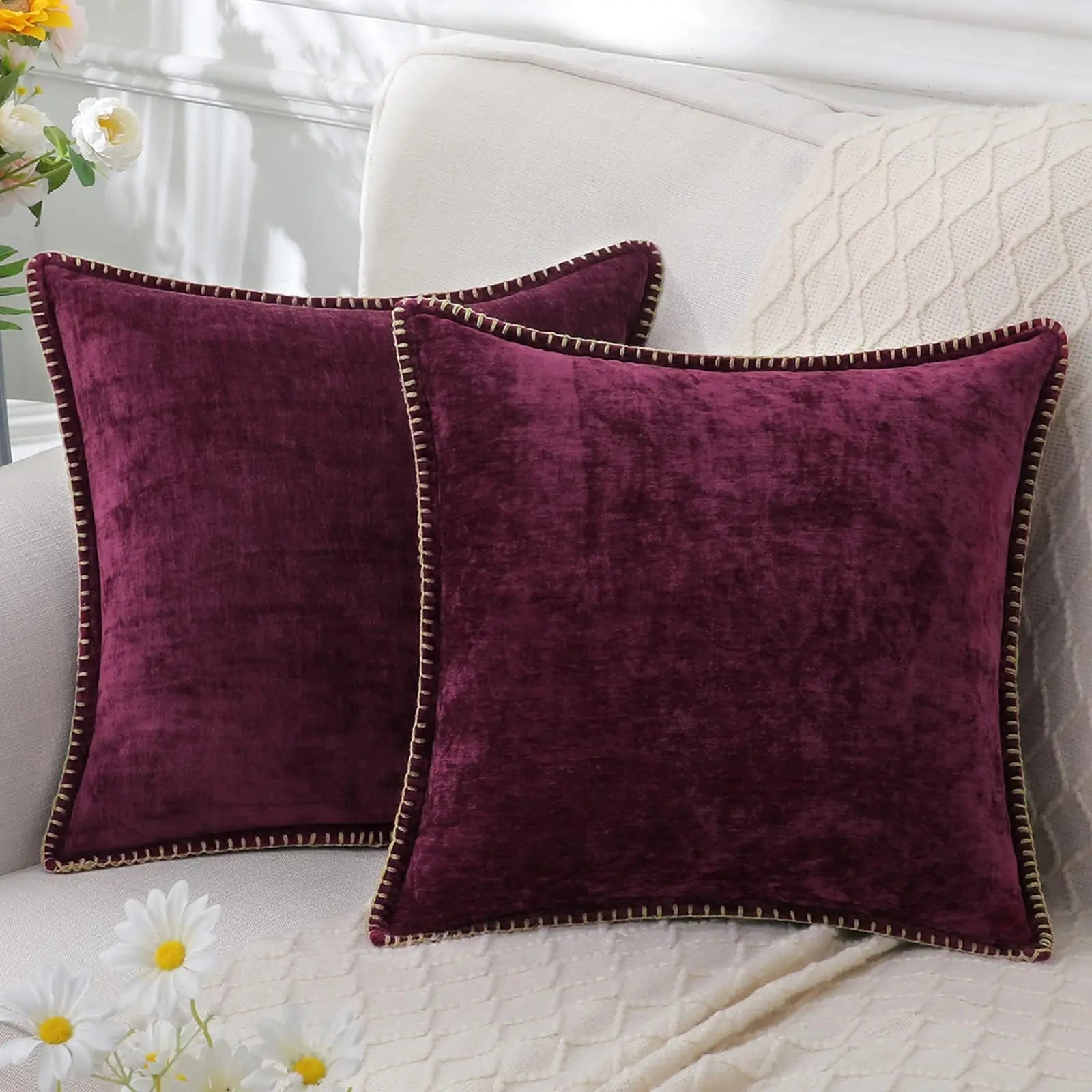 Chenille Soft Throw Cushion Cover