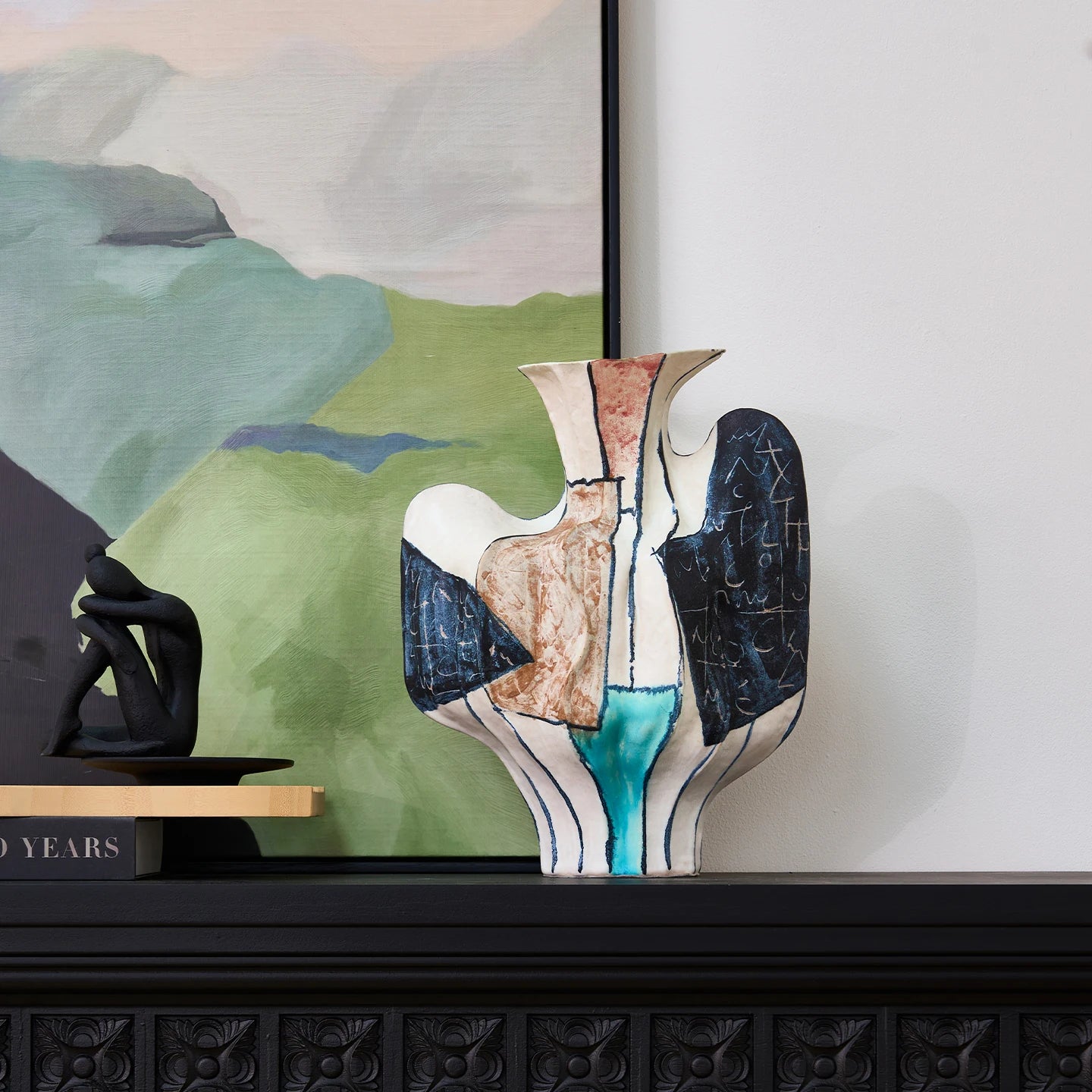 Colourful Abstract Artisan Vase