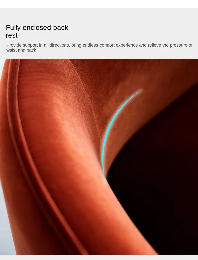 Burnt Orange Velvet Arm Chair