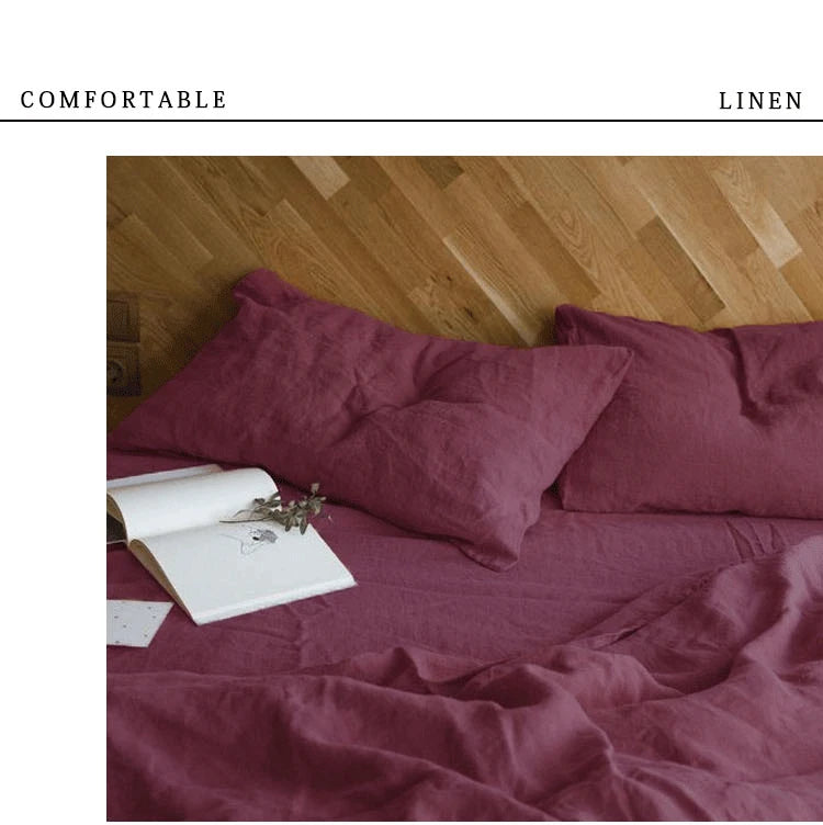 Natural Washed Linen Bed Sheets