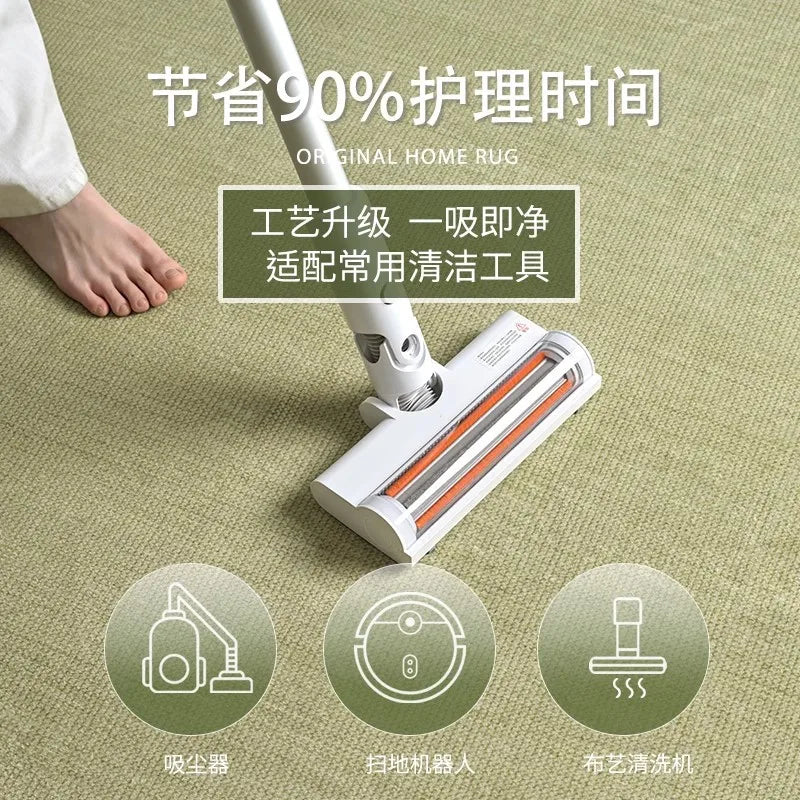 Olive rug with border