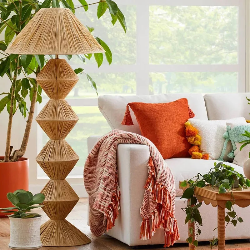 Es Vedra Rattan Floor Lamp