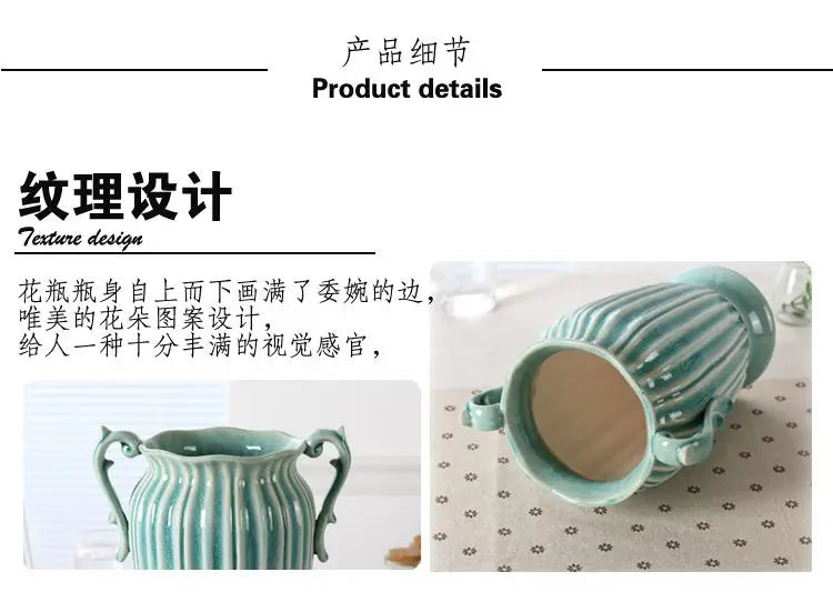 Vintage style Blue Ceramic Jug