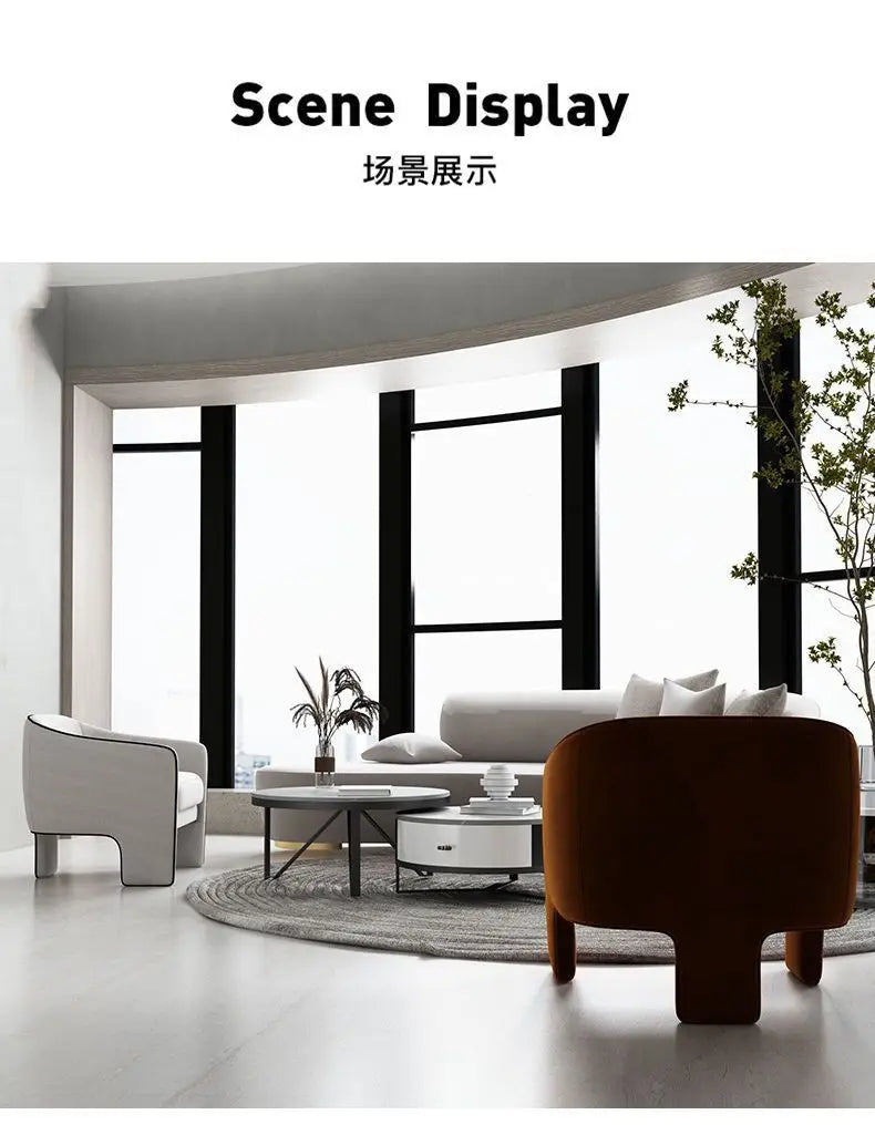 Modern Boucle Armchair