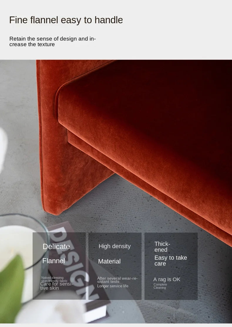 Burnt Orange Velvet Arm Chair