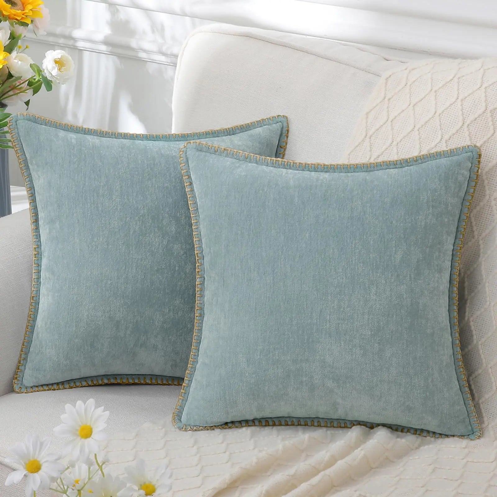 Chenille Soft Throw Cushion Cover