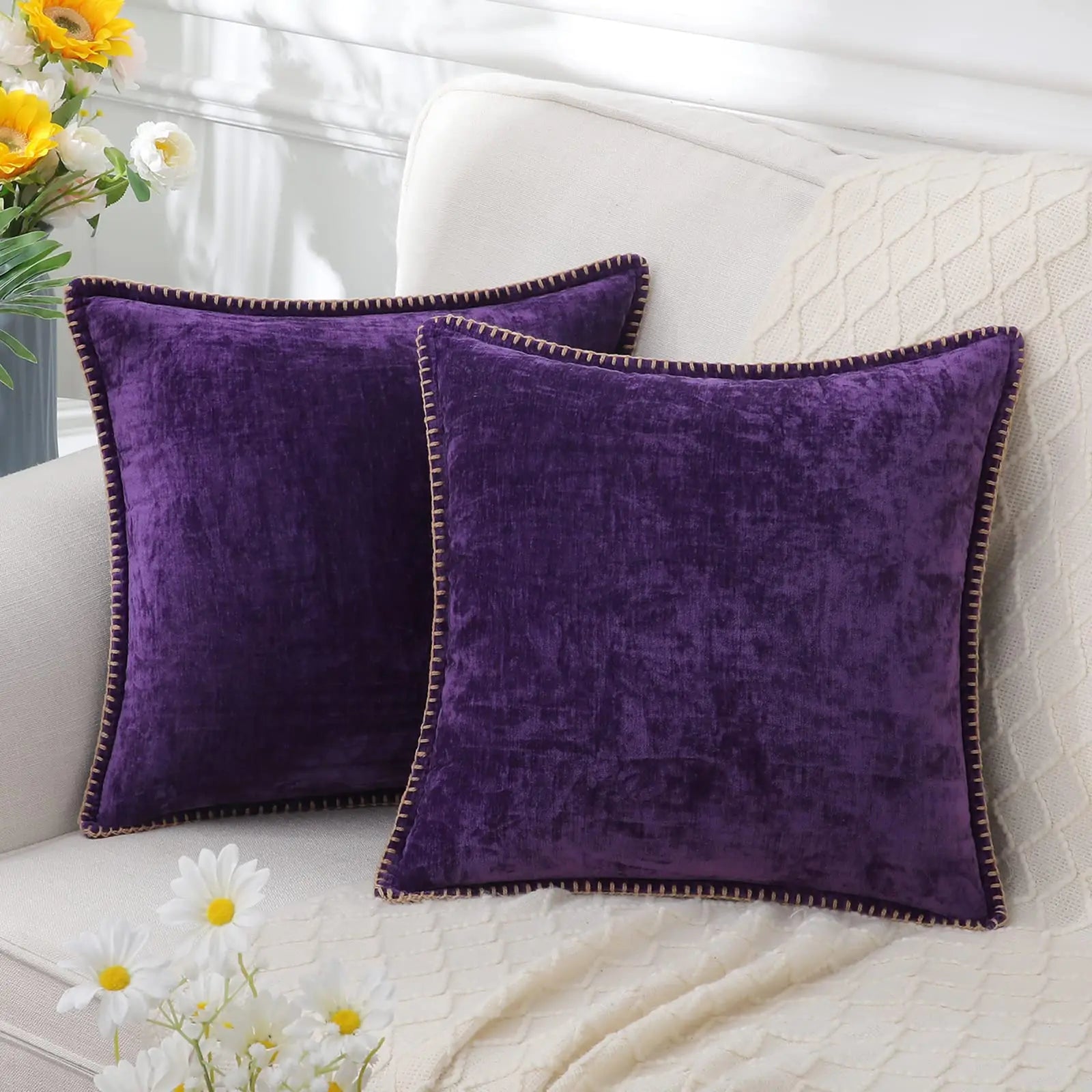 Chenille Soft Throw Cushion Cover