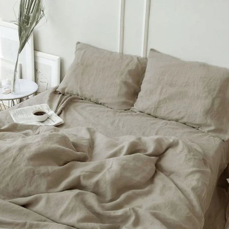 Natural Washed Linen Bed Sheets