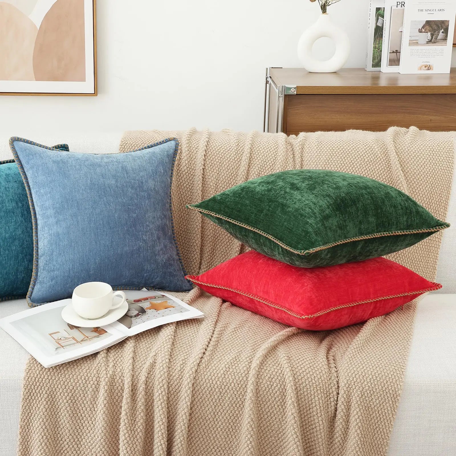 Chenille Soft Throw Cushion Cover