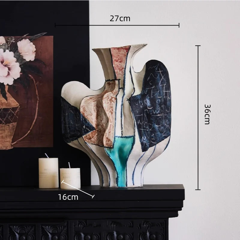 Colourful Abstract Artisan Vase