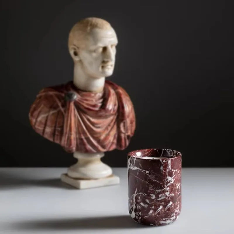 Stone Candle Jar Holder