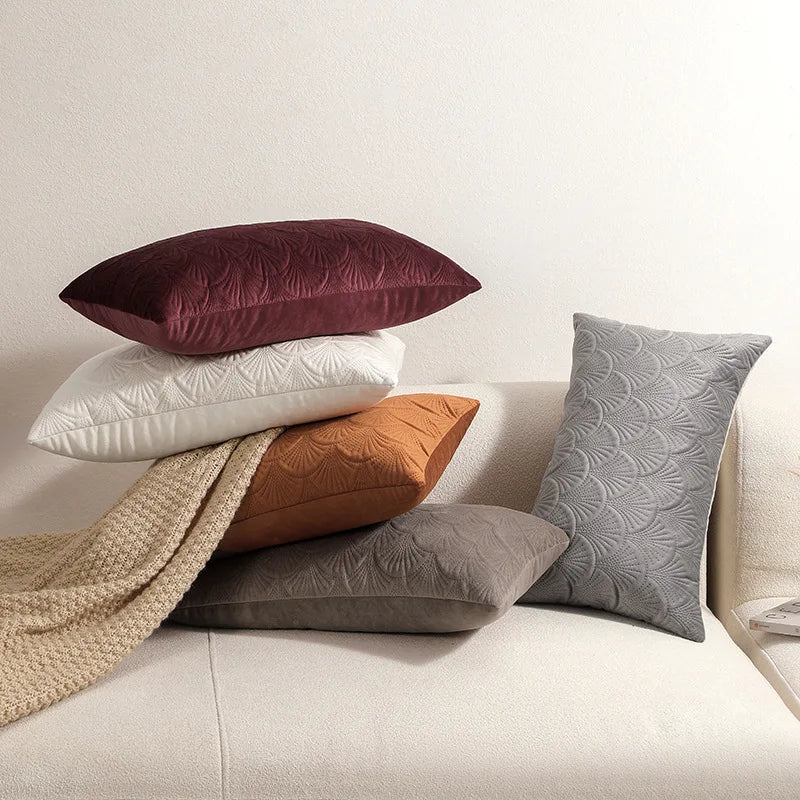 Art Deco Velvet Purple Cushion Cover