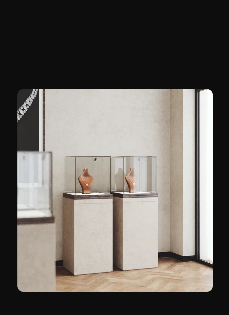 Solid Wood Necklace Bust