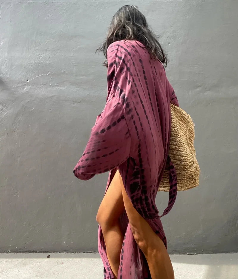 Para Praia 14 Colors Kimonos Bikini Cover Ups Beachwear Beach Robe Femme Long Dress Sarong Women Loose Cardigan Swimsuit Covers