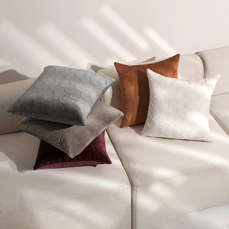 Art Deco Velvet Purple Cushion Cover