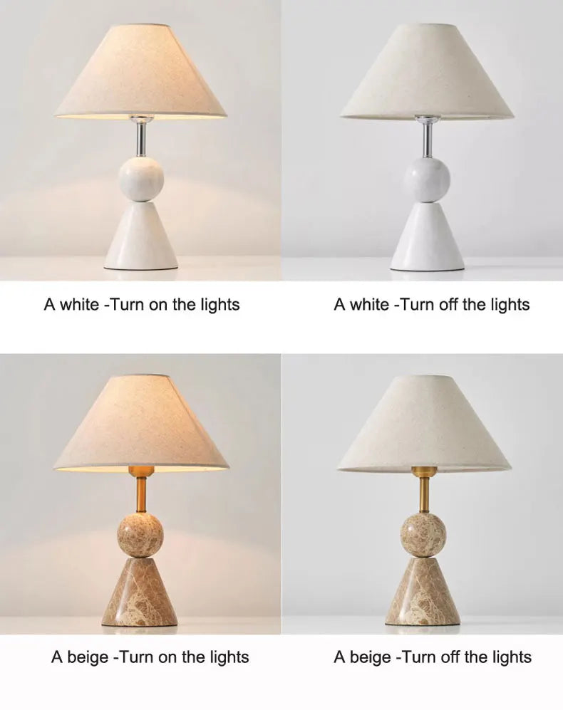 Art Deco Marble Table Lamp