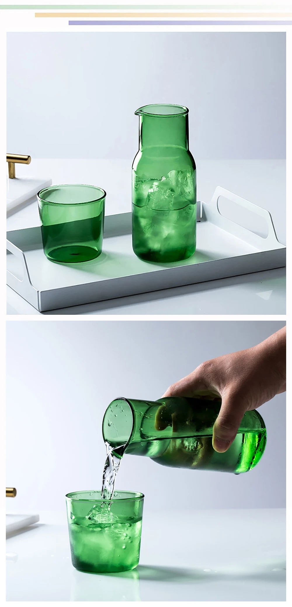 Glass Amber Bedside Decanter