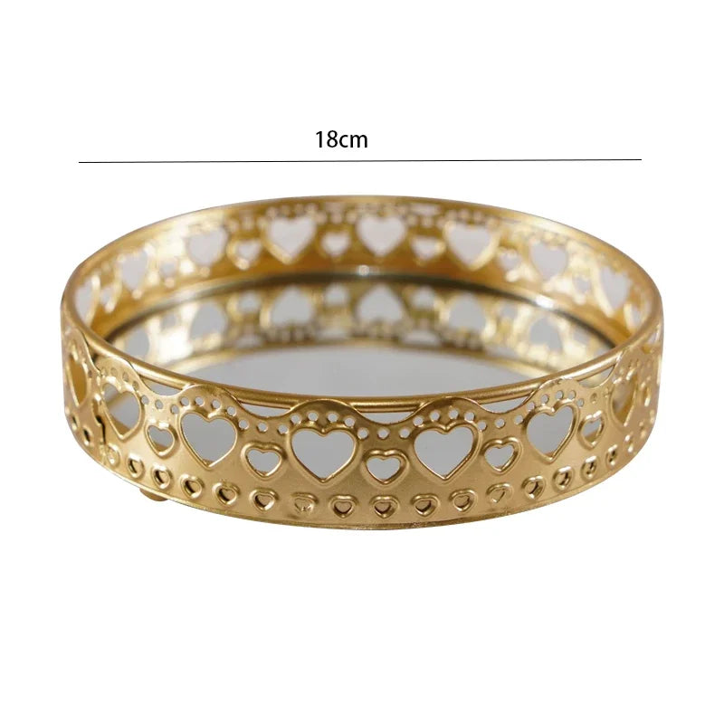 Gold Mirrored Earring Tray