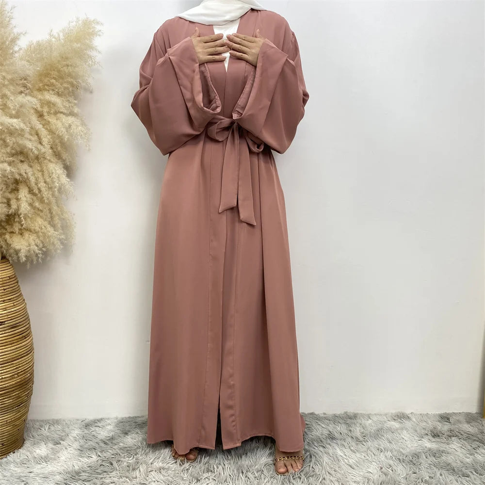 Muslim women hot sell Dubai Abaya Long headscarf dress with belt Islamic dress Abaya women's Abaya African dress