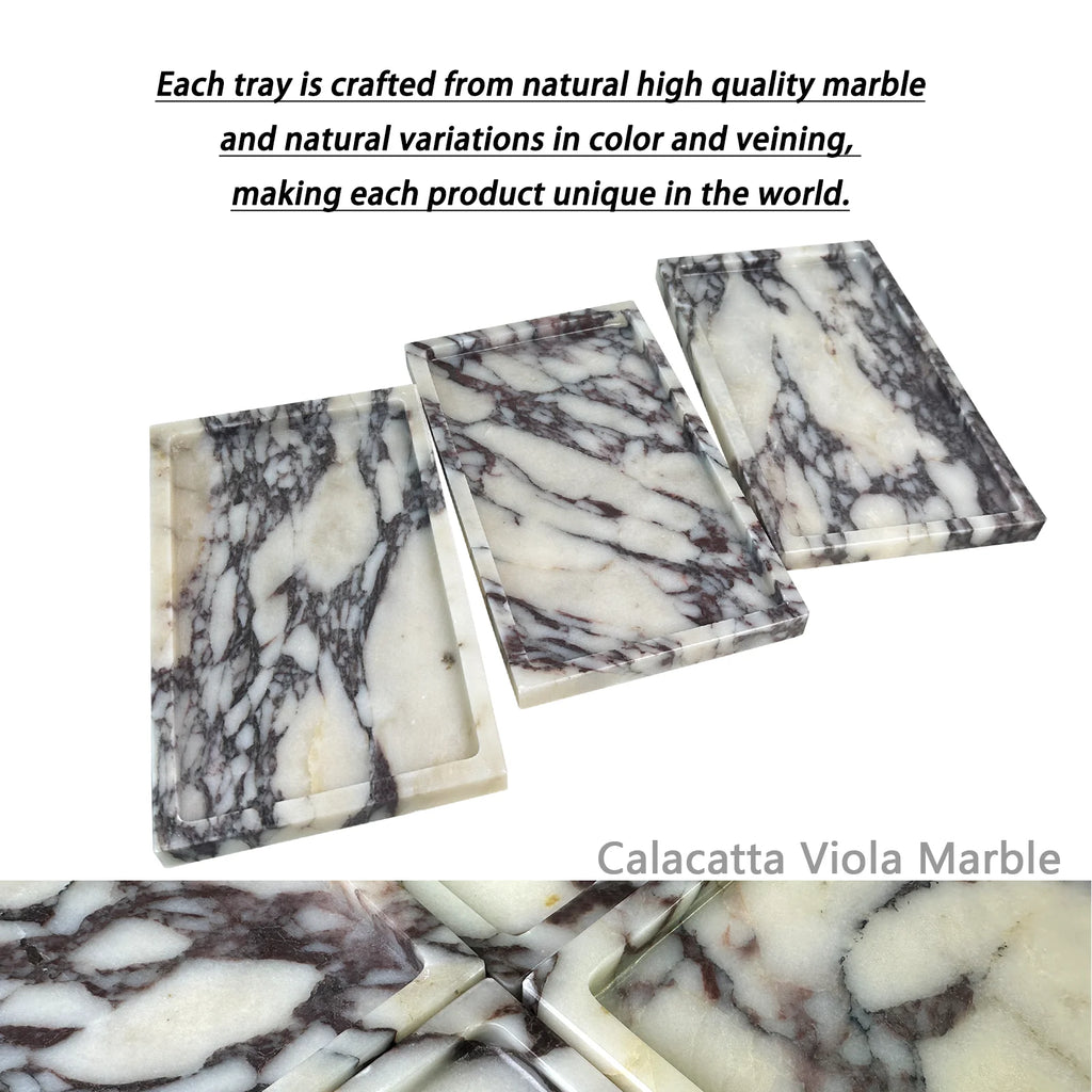 Rectangular Natural Marble Tray