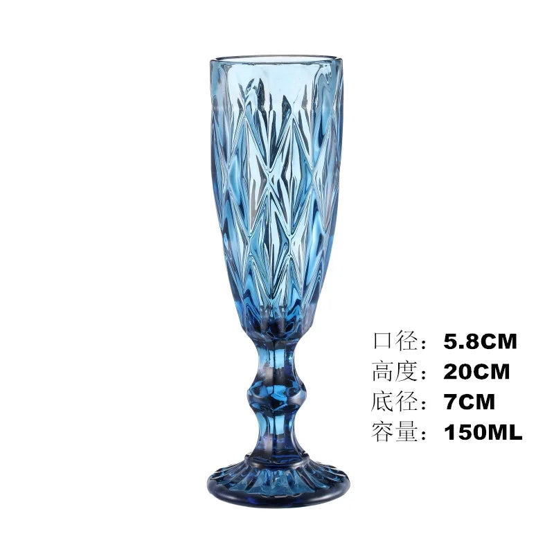 Vintage Embossed Champagne Glass