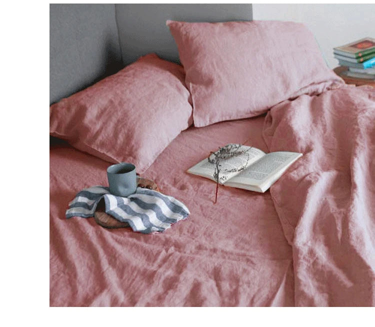 Natural Washed Linen Bed Sheets