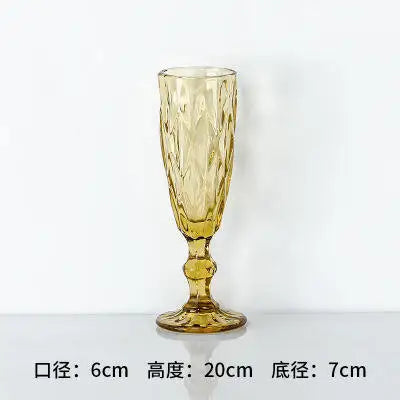 Vintage Embossed Champagne Glass