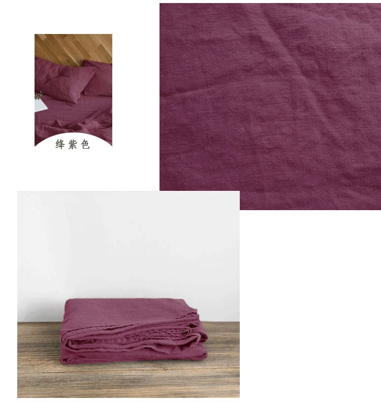 Natural Washed Linen Bed Sheets
