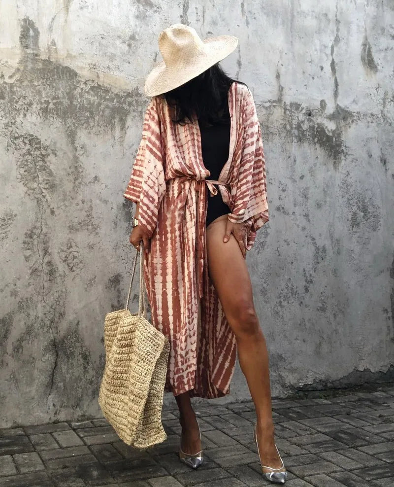 Para Praia 14 Colors Kimonos Bikini Cover Ups Beachwear Beach Robe Femme Long Dress Sarong Women Loose Cardigan Swimsuit Covers