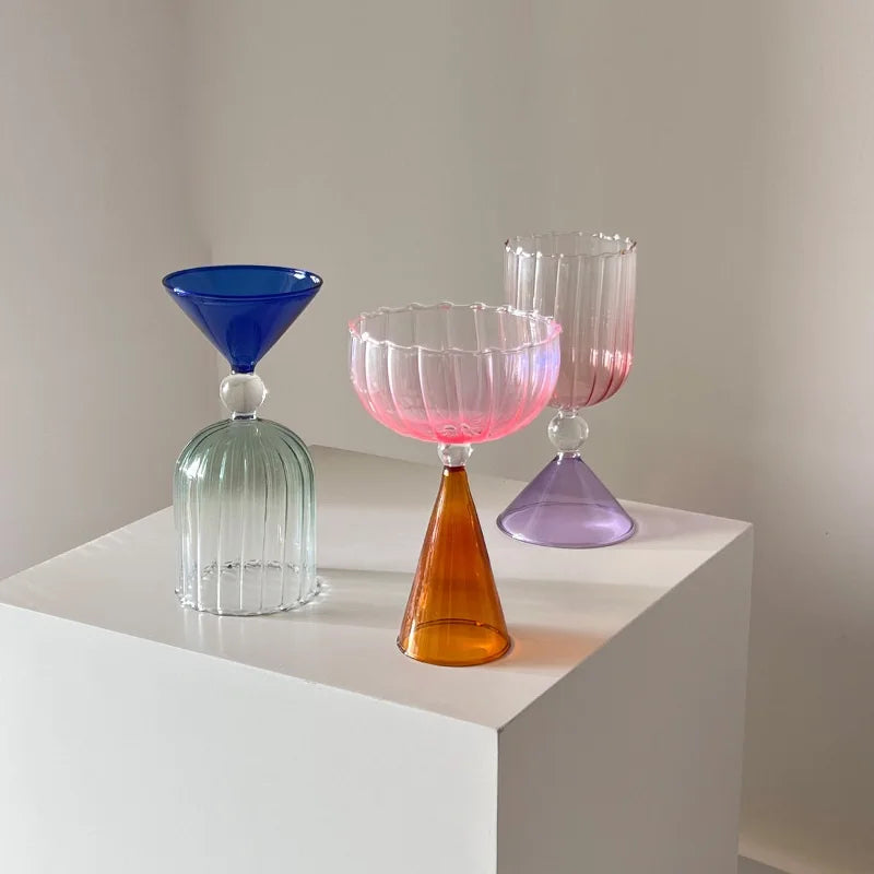 Retro two-tone Cocktail Glass