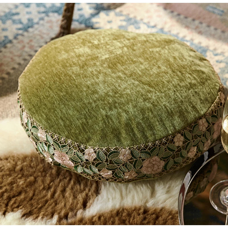 The Lady Green Velvet Cushion Cover