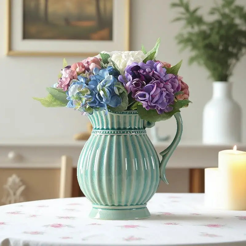 Vintage style Blue Ceramic Jug