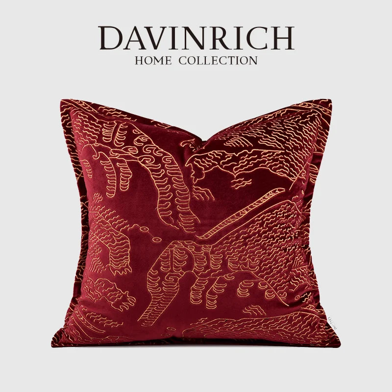 Velvet Fuchsia  Jungle Cushion Cover