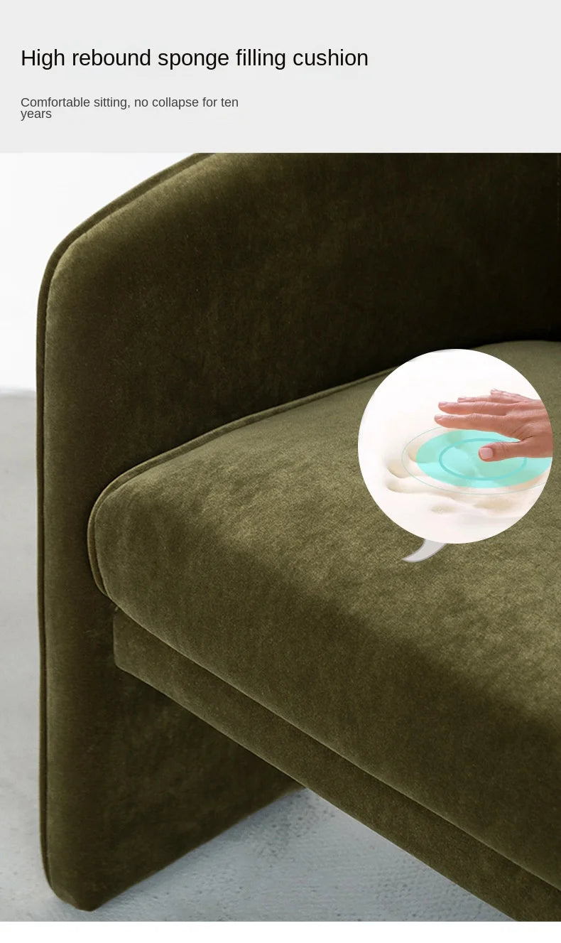 Burnt Orange Velvet Arm Chair