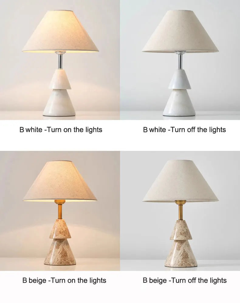 Art Deco Marble Table Lamp