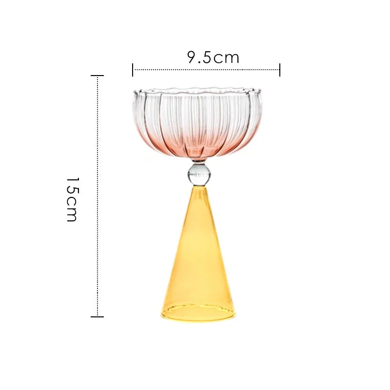 Retro two-tone Cocktail Glass